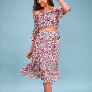 Lulus Two Piece Co-Ord Floral Set
